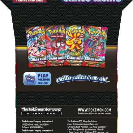 Pokemon TCG - Mega Evolution - Chaos Rising (ME4) - Sleeved Booster Pack (Englanniksi)