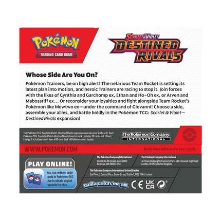 Pokemon TCG - Scarlet & Violet - Destined Rivals (SV10) - Booster Box (Englanniksi)
