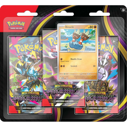 Pokemon TCG - Mega Evolution - Pitch Black (ME5) - 3-Pack Blister (Englanniksi)