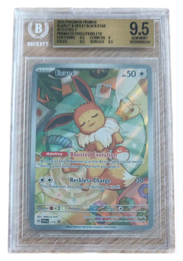 Pokemon TCG - Eevee SVP 173 - Prismatic Evolutions ETB Promo - BGS 9.5 Gem Mint (Englanniksi)