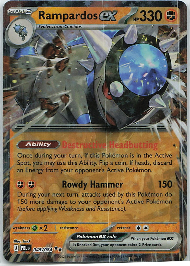 Rampardos ex (Pitch Black) 45/84 [Near Mint]
